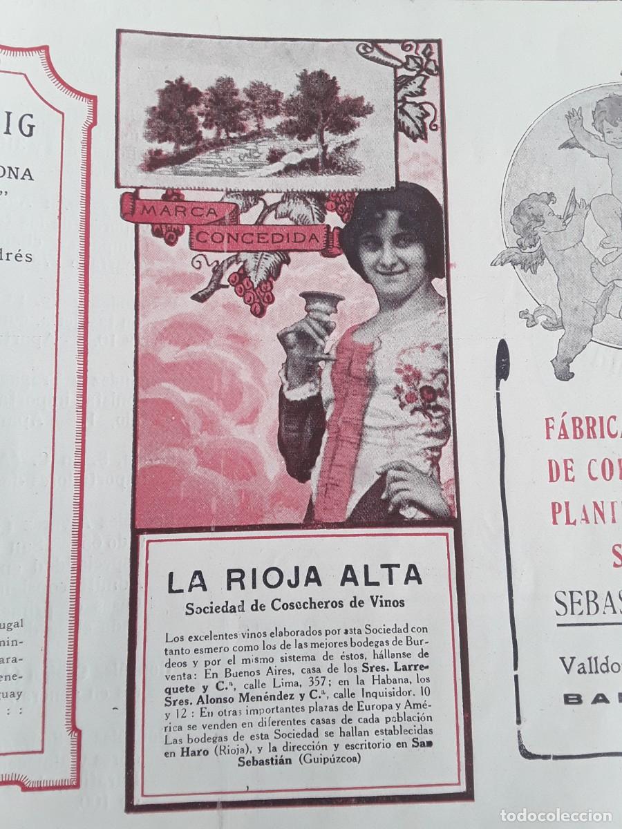 Collezionismo di affissi: LA RIOJA ALTA SOCIEDAD DE COSECHEROS DE VINOS HARO LA RIOJA HOJA A&Ntilde;O 1914