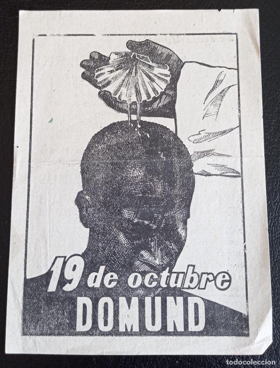 Poster collecting: BOLETIN SUSCRIPCI&Oacute;N DOMUND A&Ntilde;OS 40.