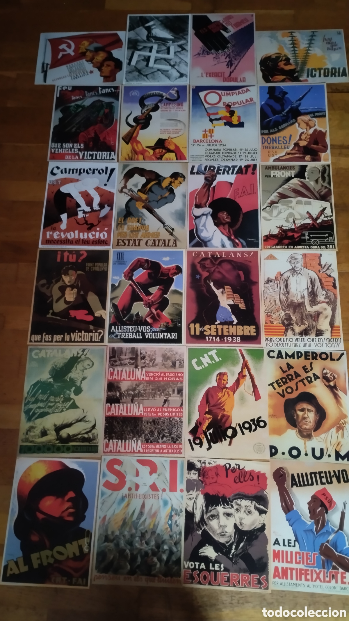 Poster collecting: 24 cartells 30 cm. X 22 cm. de la guerra civil.