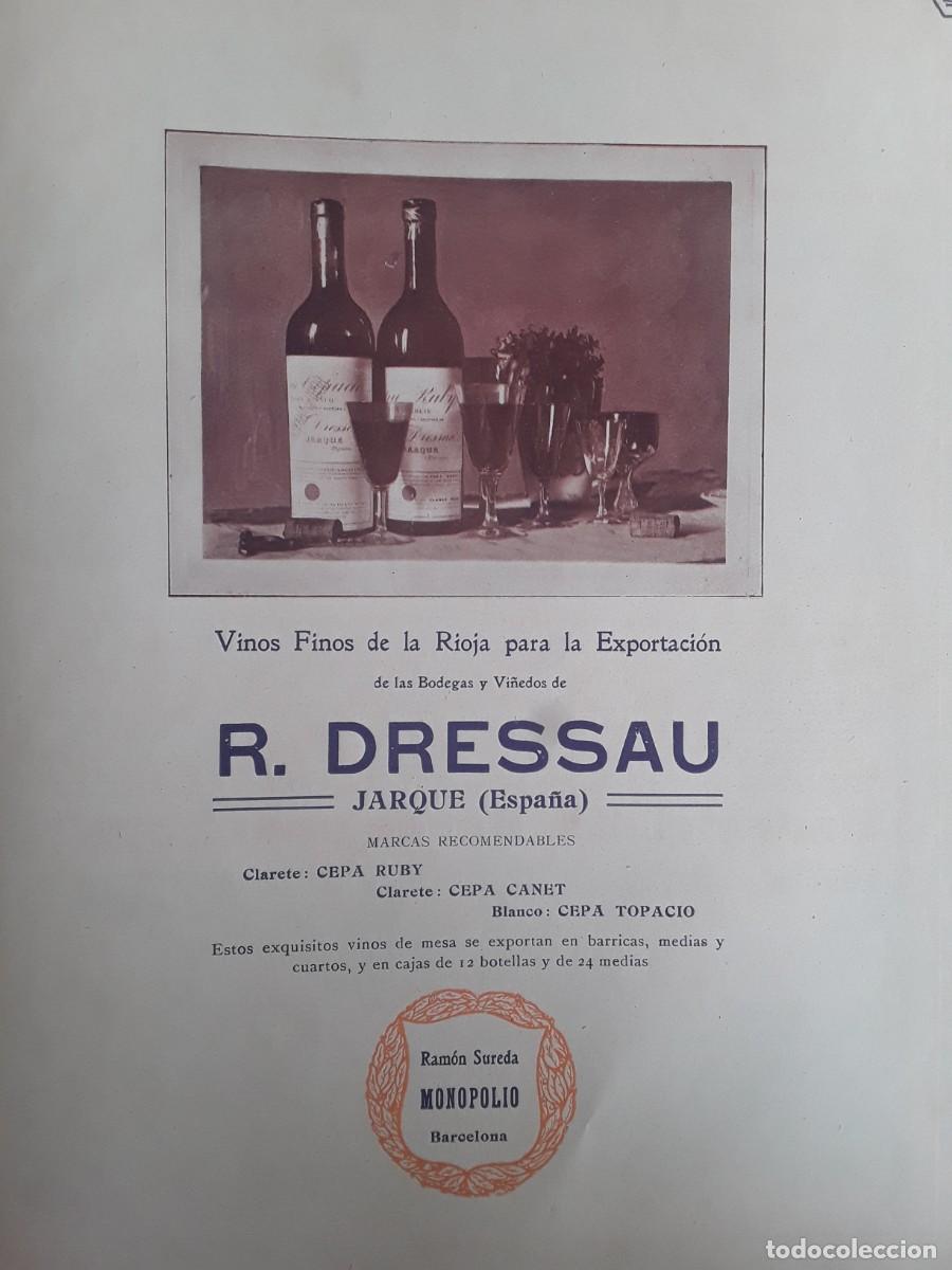 Collezionismo di affissi: BODEGAS R.DRESSAU JARQUE VINOS FINOS RIOJA HOJA A&Ntilde;O 1908