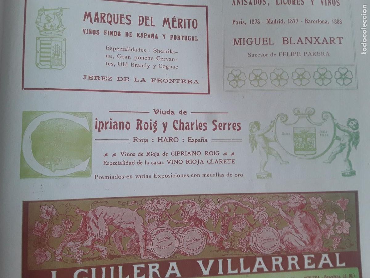 Collezionismo di affissi: VIUDA DE CIPRIANO ROIG Y CHARLES SERRES RIOJA HARO HOJA A&Ntilde;O 1908