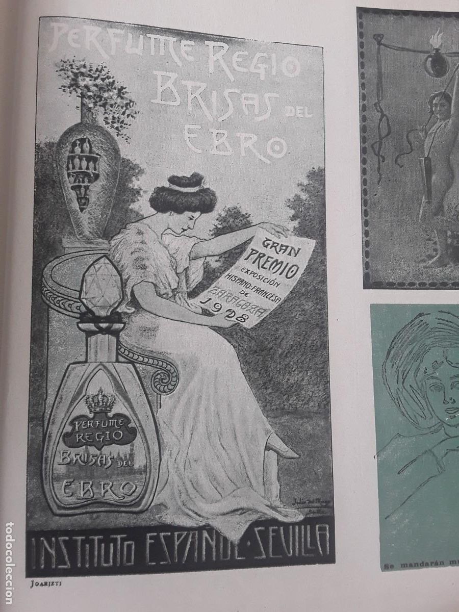 Colecionismo de cartazes: PERFUME REGIO BRISAS DEL EBRO INSTITUTO ESPA&Ntilde;OL SEVILLA HOJA A&Ntilde;O 1908