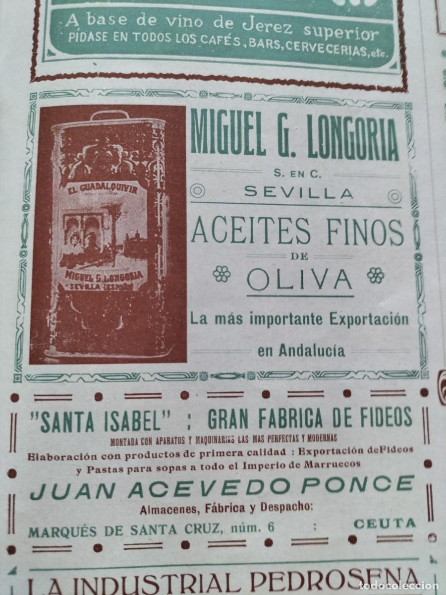 Colecionismo de cartazes: ACEITES FINOS OLIVA MIGUEL G. LONGORIA SEVILLA HOJA REVISTA A&Ntilde;O 1924