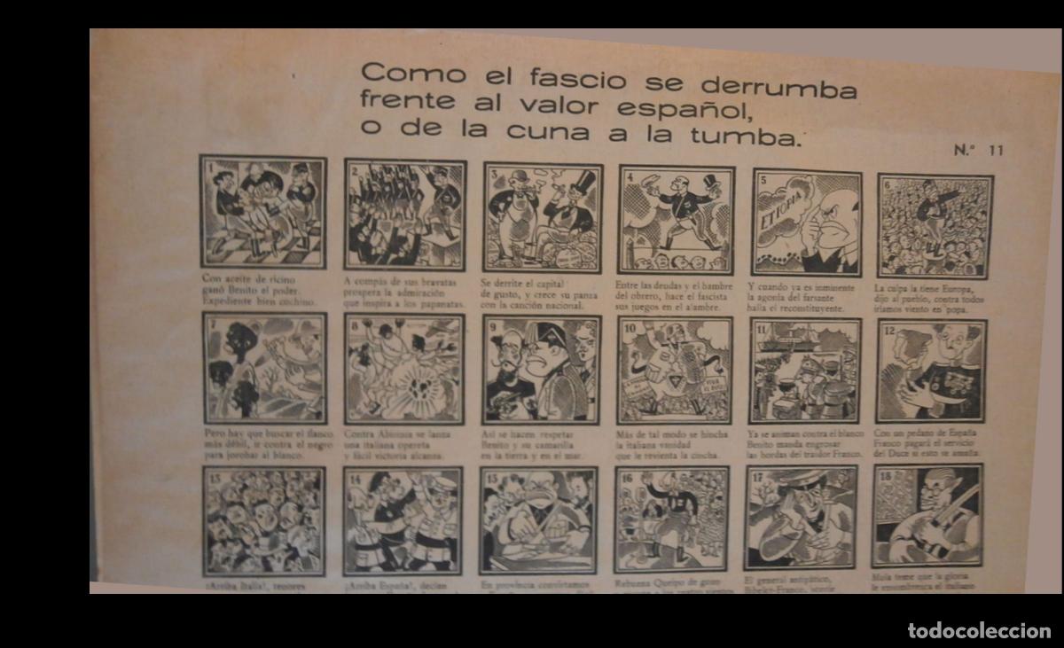 Coleccionismo de carteles: Como el fascio se derrumba frente al valor espa&ntilde;ol, o de la cuna a la tumba. N&ordm; 11