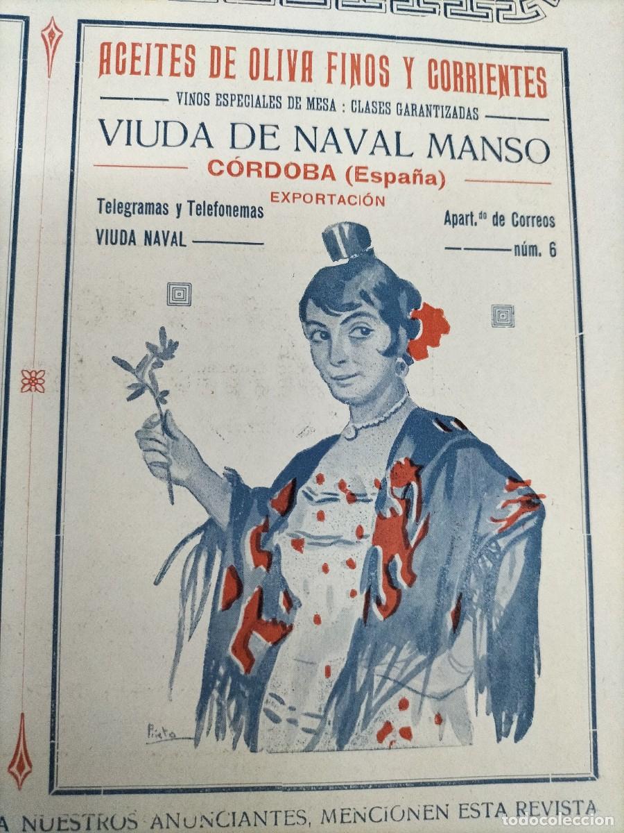 Colecionismo de cartazes: ACEITE DE OLIVA FINOS Y CORRIENTES VIUDA DE NAVAL MANSO VINOS MESA CORDOBA HOJA A&Ntilde;O 1919