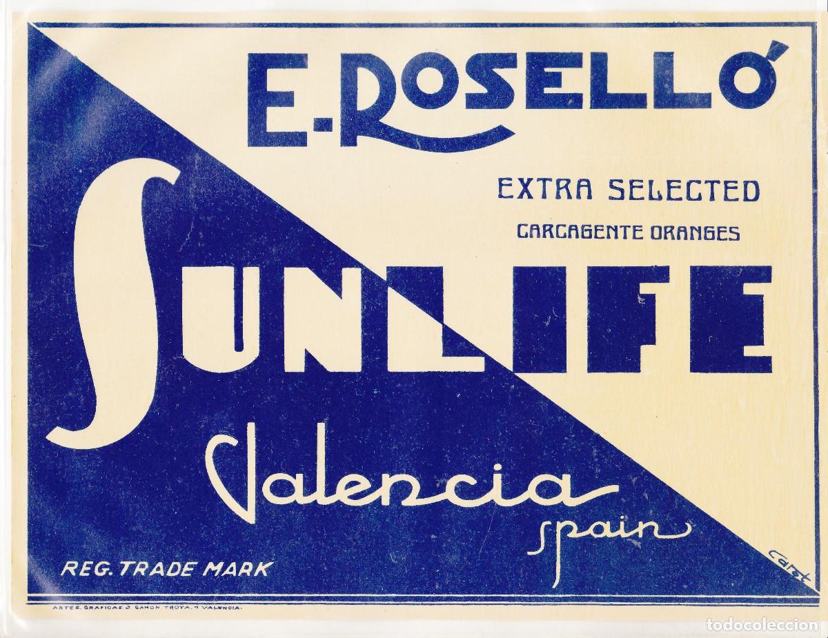 Sammeln von Plakaten: CARTEL PUBLICITARIO. E. ROSELL&Ograve;-VALENCIA.-
