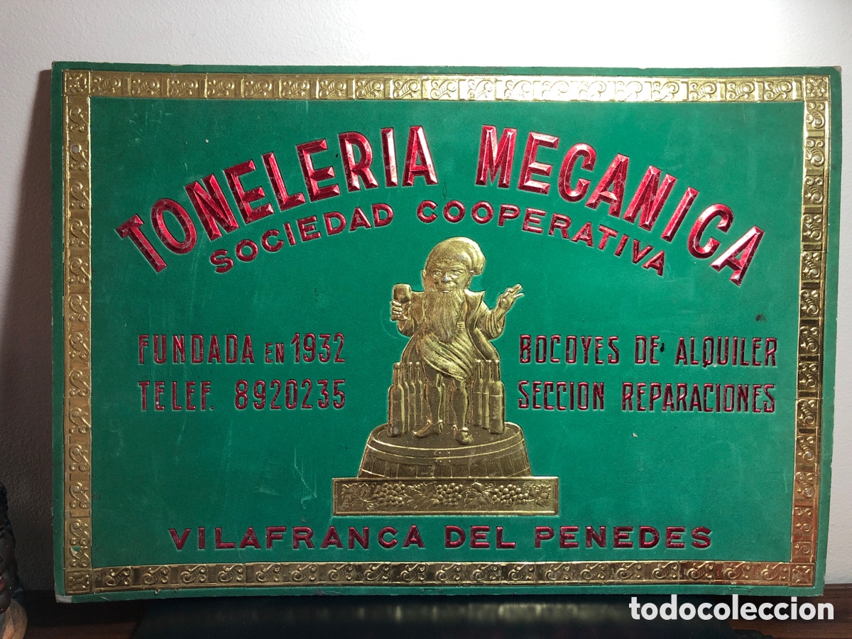 Coleccionismo de carteles: CARTEL CART&Oacute;N TONELER&Iacute;A MEC&Aacute;NICA SOCIEDAD COOPERATIVA , VILAFRANCA DEL PENEDES