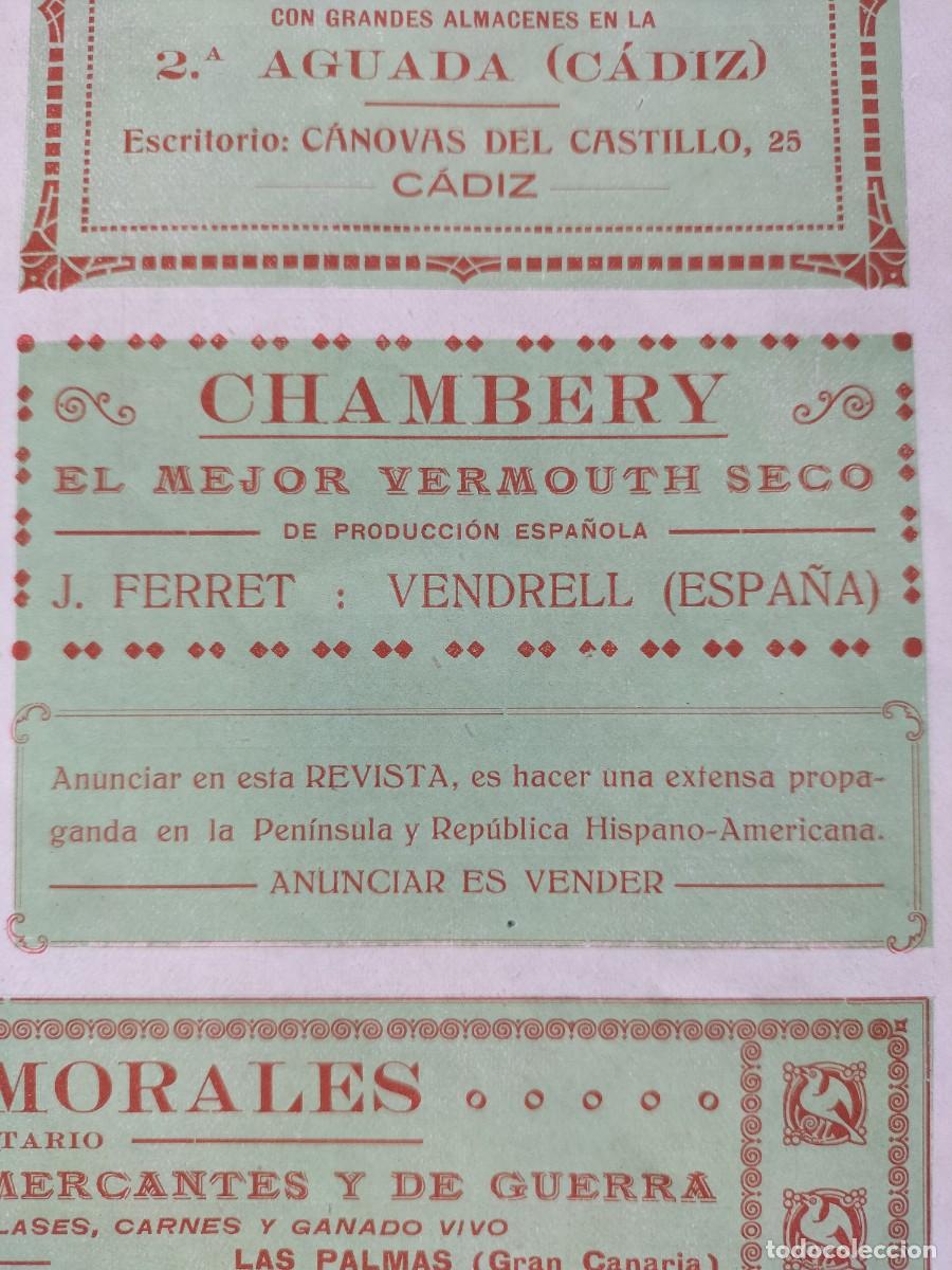 Colecionismo de cartazes: CHAMBERYEL MEJOR VERMOUTH SECO J.FERRET EL VENDRELL TARRAGONA HOJA REVISTA A&Ntilde;O 1919