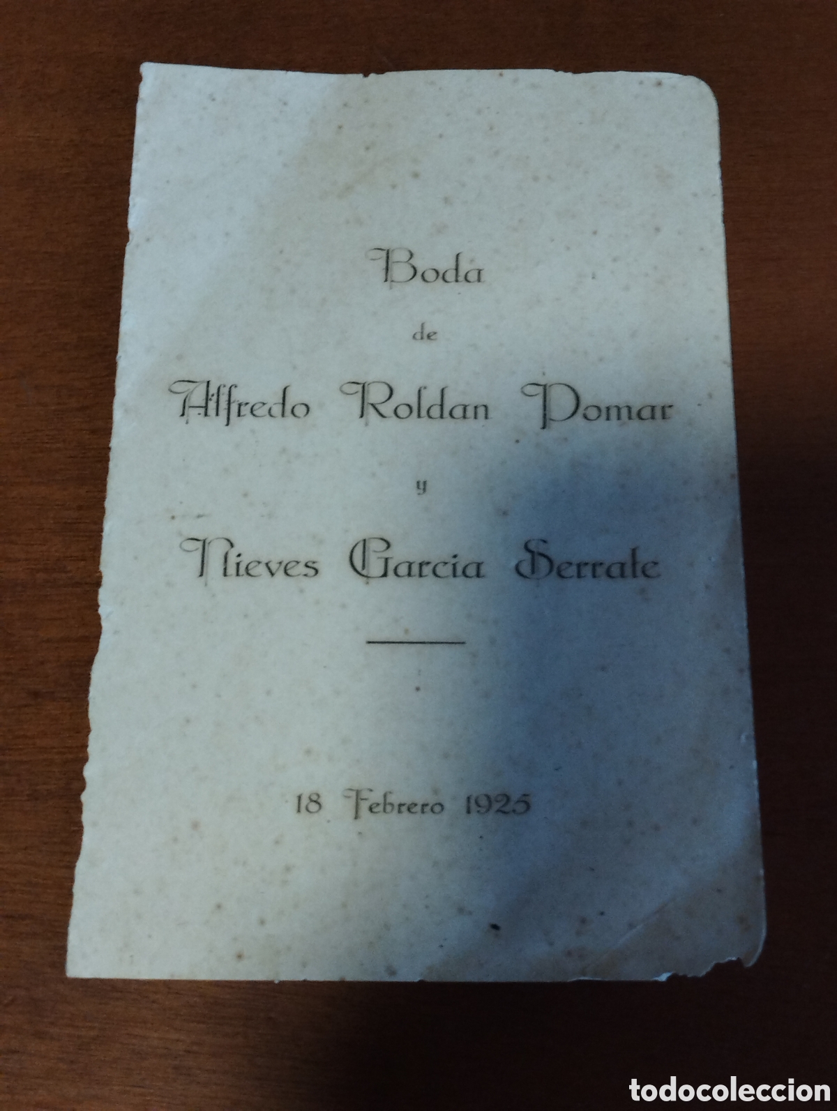 Coleccionismo de carteles: Invitaci&oacute;n y men&uacute; de bodas de 1925, con diferencia a los de ahora.