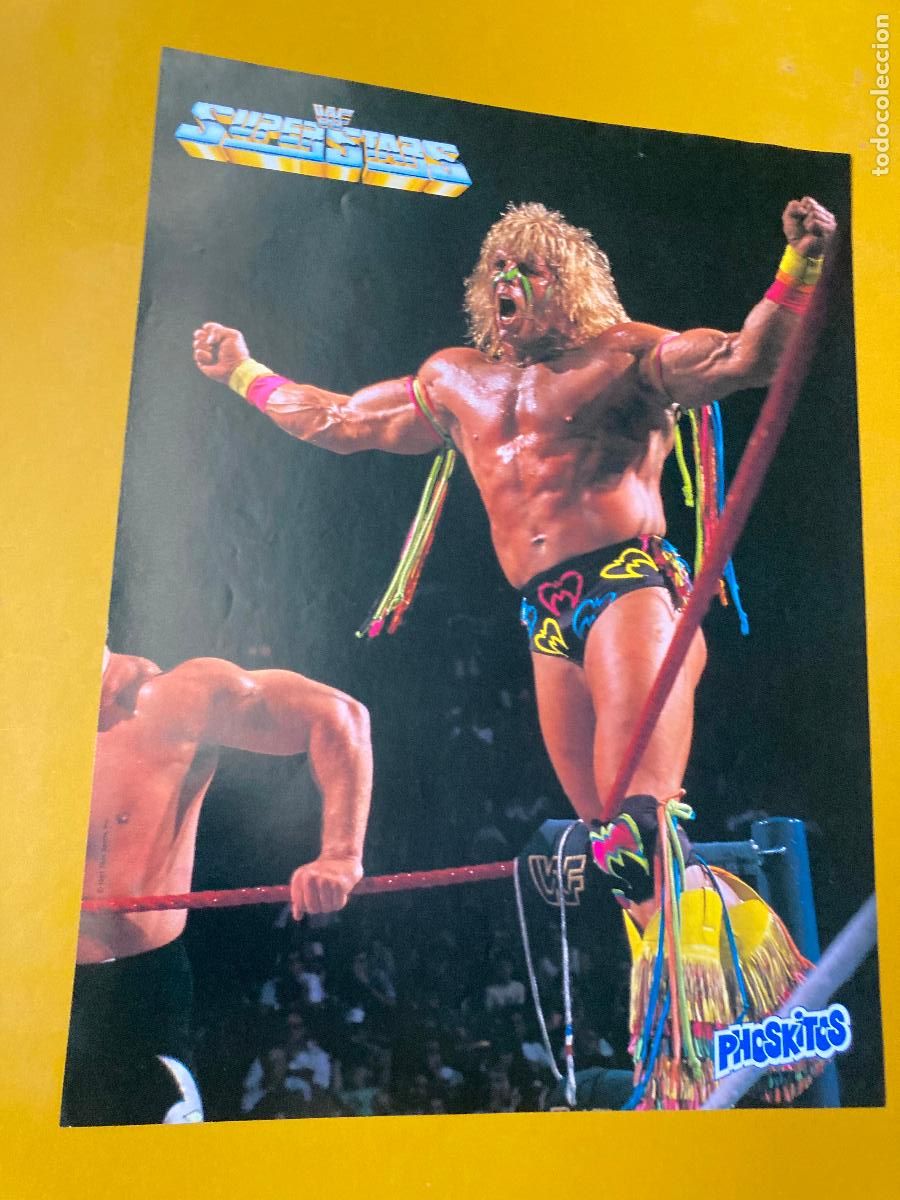 Coleccionismo de carteles: Quiosco poster Phoskitos Superstars a&ntilde;o 1991 Titan Sports mide 30 x 40 cms bien conservado
