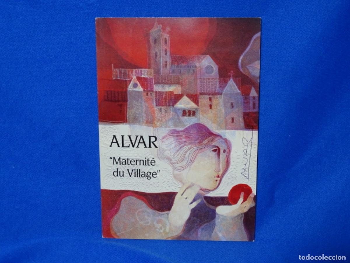 Coleccionismo de carteles: D&Iacute;PTICO FIRMADO ALVAR SU&Ntilde;OL. MATERNITE DU VILLAGE.