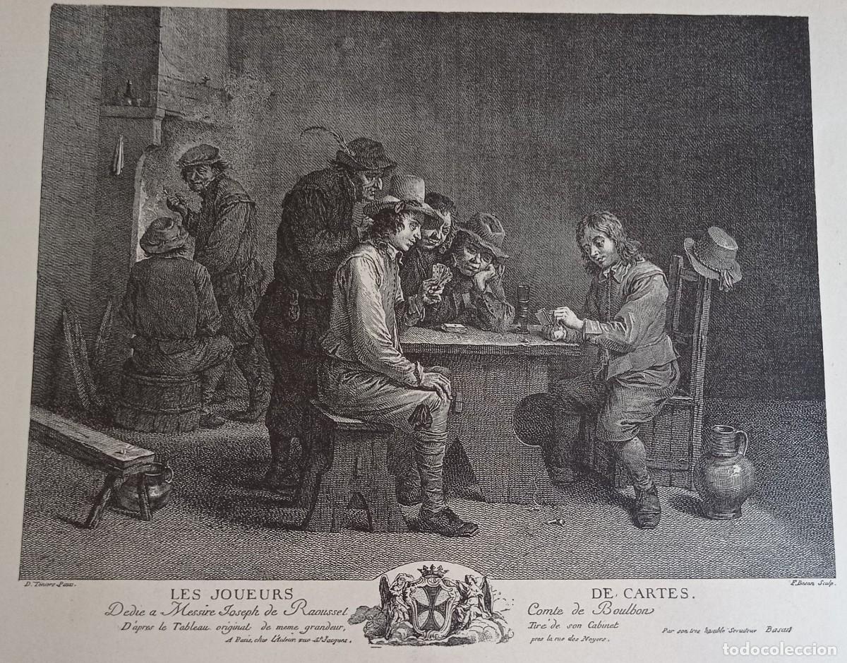Poster collecting: JUGADORES DE CARTAS - DAVID TENIERS - GRABADO POR F.BAFAN