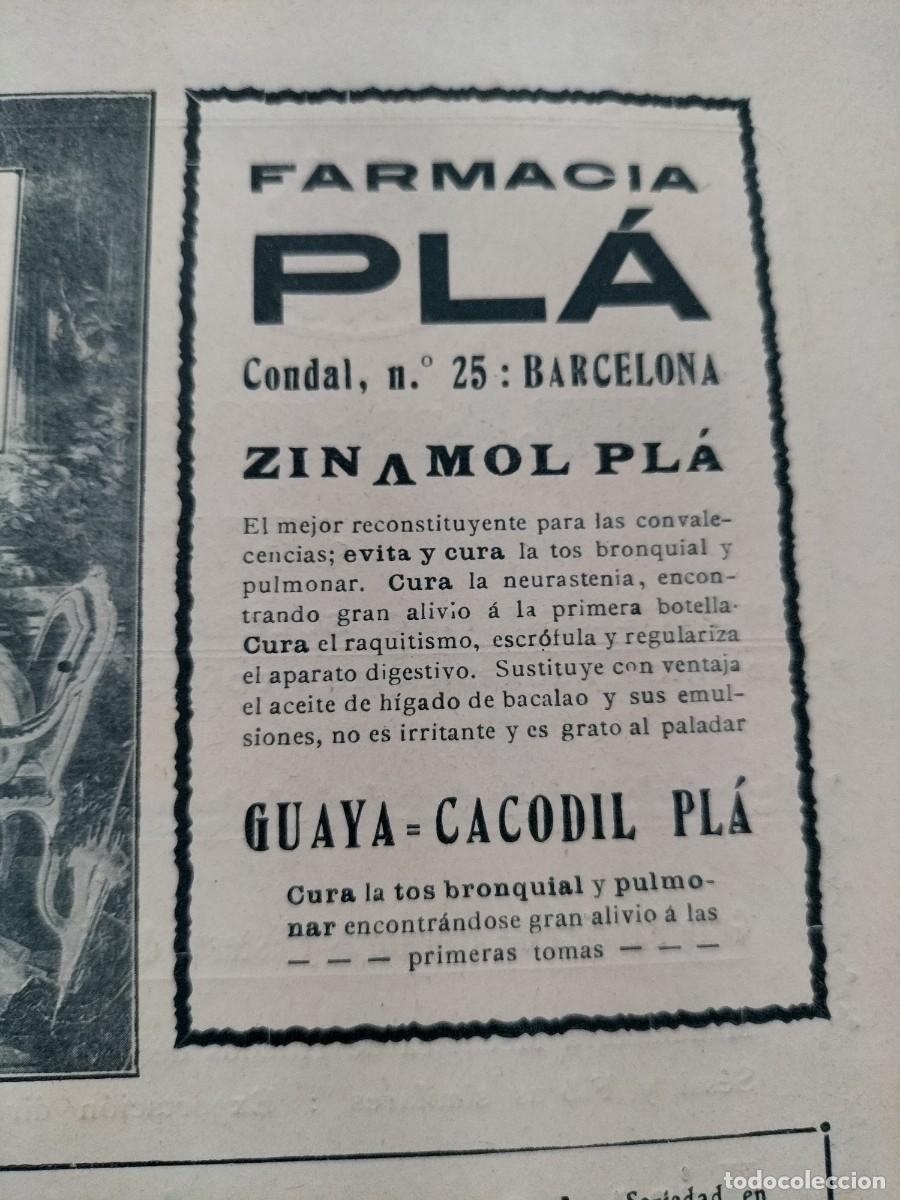 Collezionismo di affissi: FARMACIA PLA ZINAMOL GUAYA - CACODIL RECONSTITUYENTE CURA TOS HOJA REVISTA A&Ntilde;O 1908