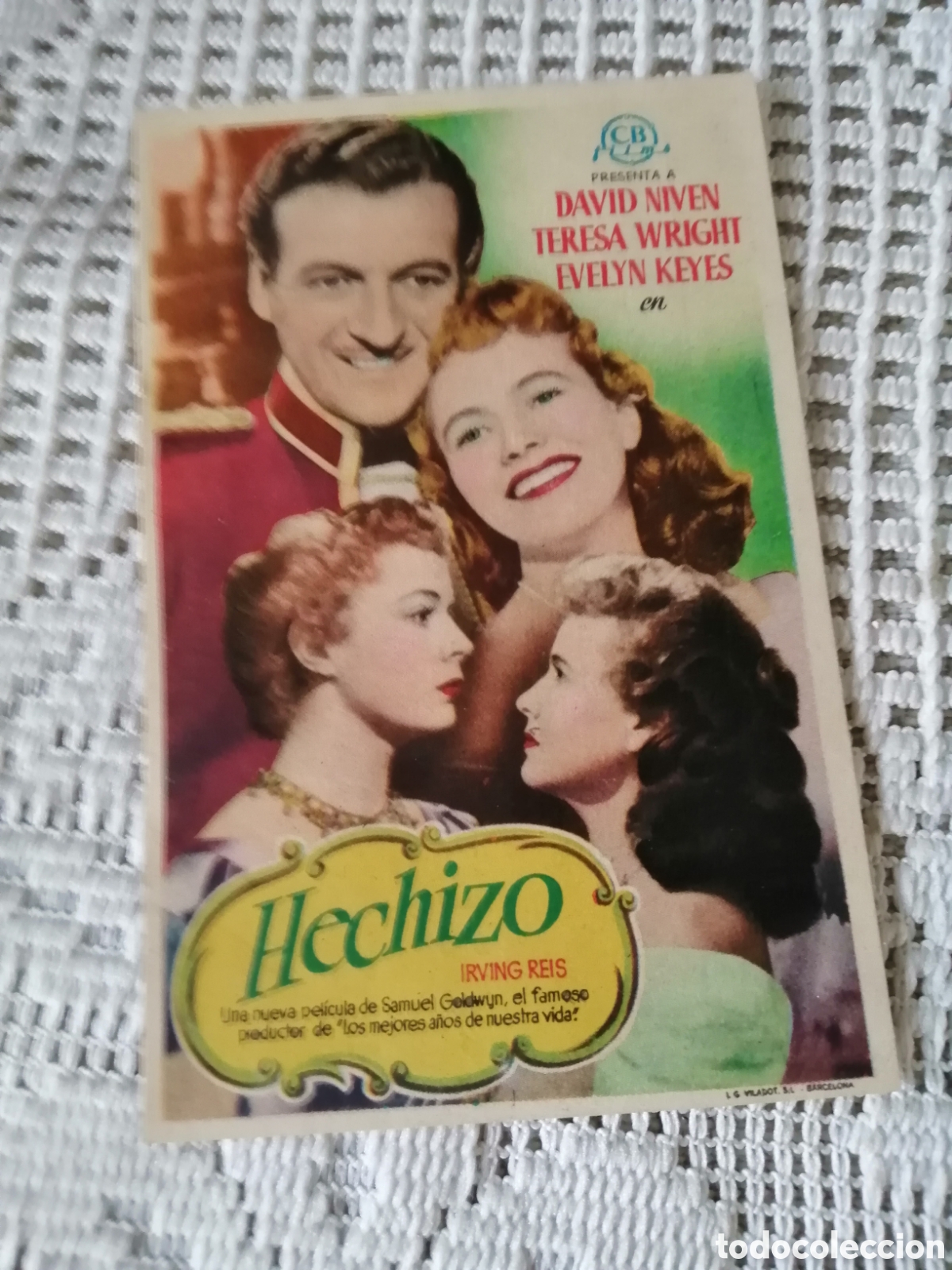 Coleccionismo de carteles: PROGRAMA DE MANO PEL&Iacute;CULA HECHIZO. DOS CINES DE MADRID - Foto 1