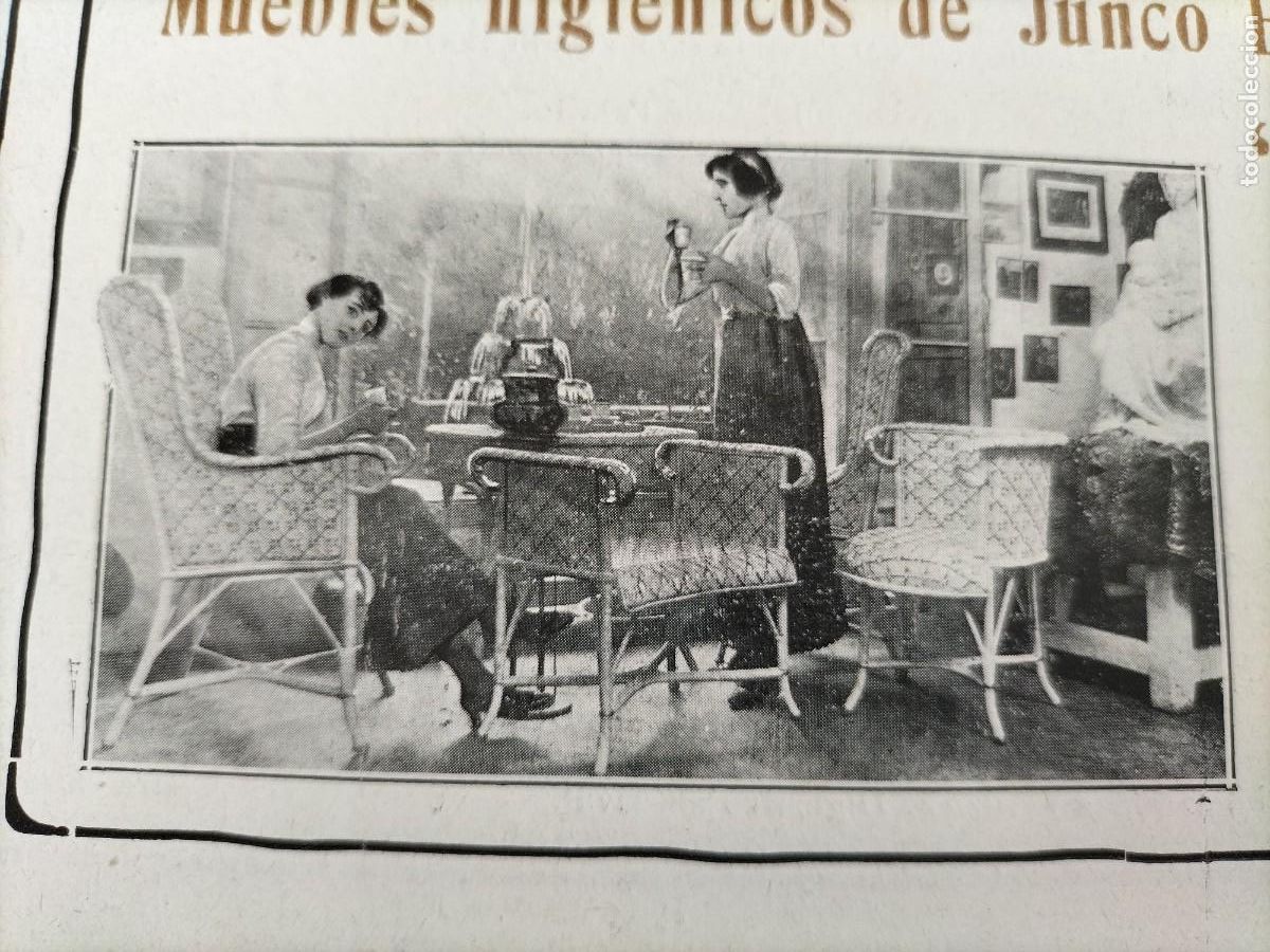 Coleccionismo de carteles: FABRICA DE MUEBLES HIGIENICOS DE JUNCO ESMALTADO ROTEN BARCELONA HOJA REVISTA A&Ntilde;O 1912