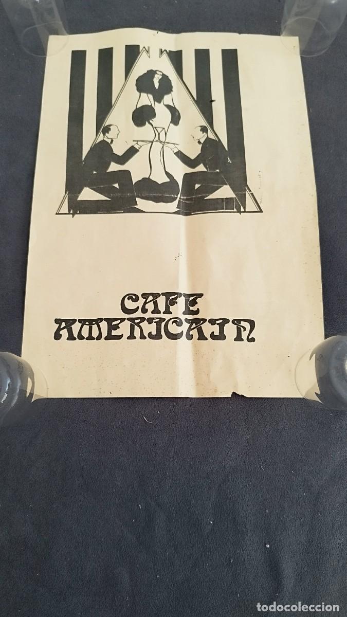 Poster collecting: Antigua carta del Caf&eacute; Americain,Alemania hosteler&iacute;a