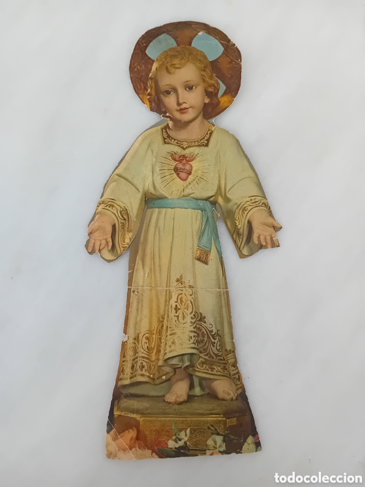 Coleccionismo de carteles: imagen figura troquelada Ni&ntilde;o Jes&uacute;s ( papel cartulina)