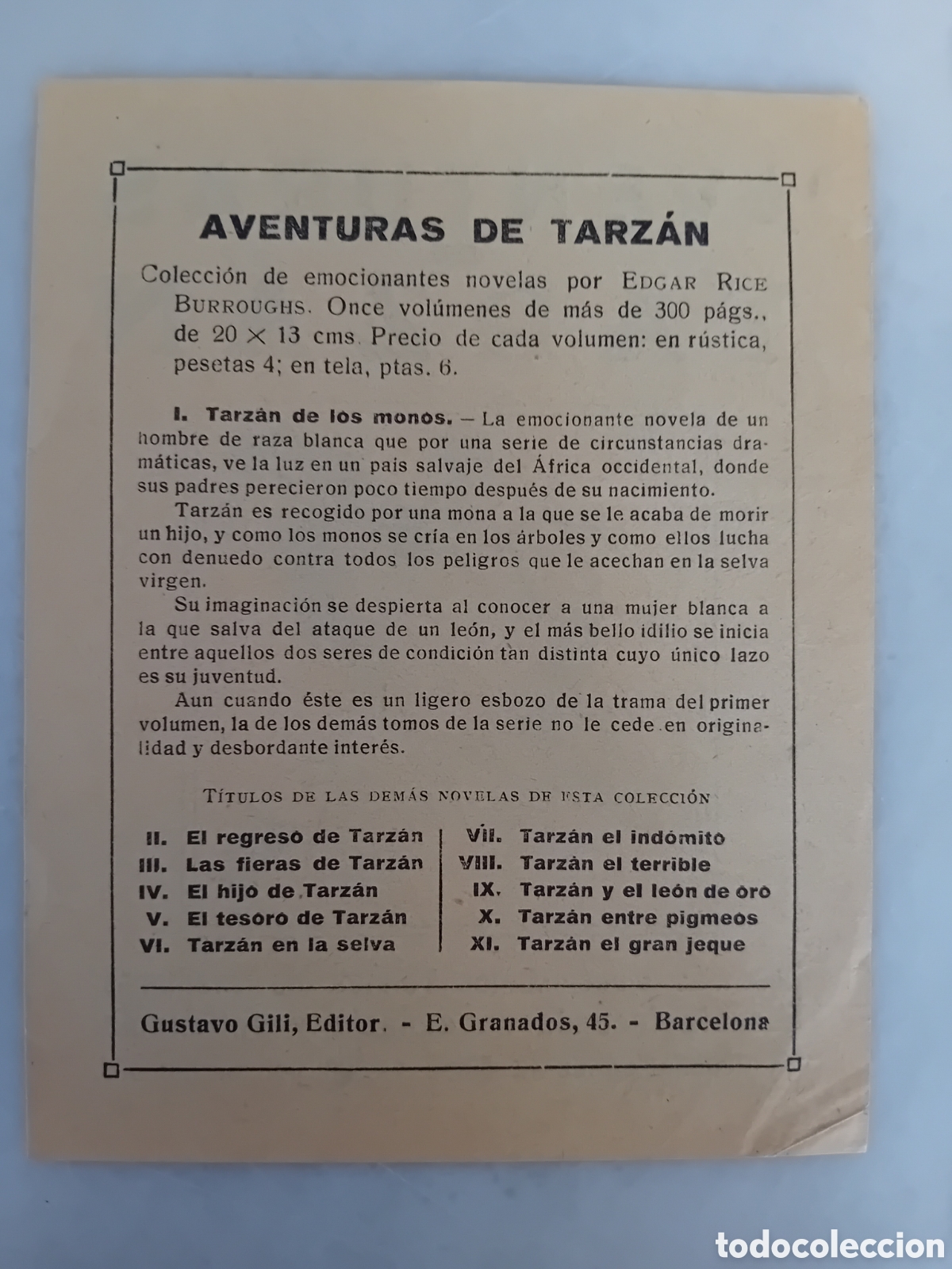 Coleccionismo de carteles: anuncio aventuras de tarzan - Foto 2