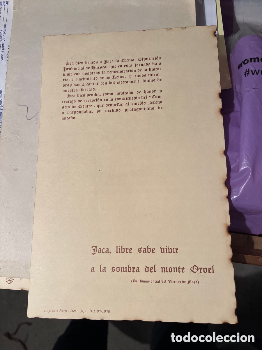Coleccionismo de carteles: Programa primer viernes de mayo de JACA a&ntilde;o 1978 - Foto 2