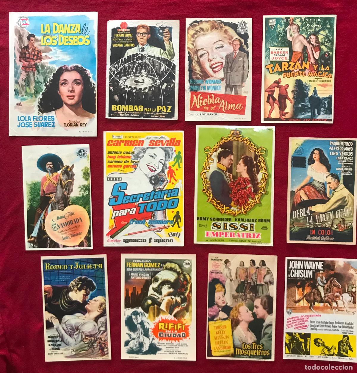 Coleccionismo de carteles: LOTE DE 20 PROGRAMAS DE CINE, A&Ntilde;OS 50 - Foto 2