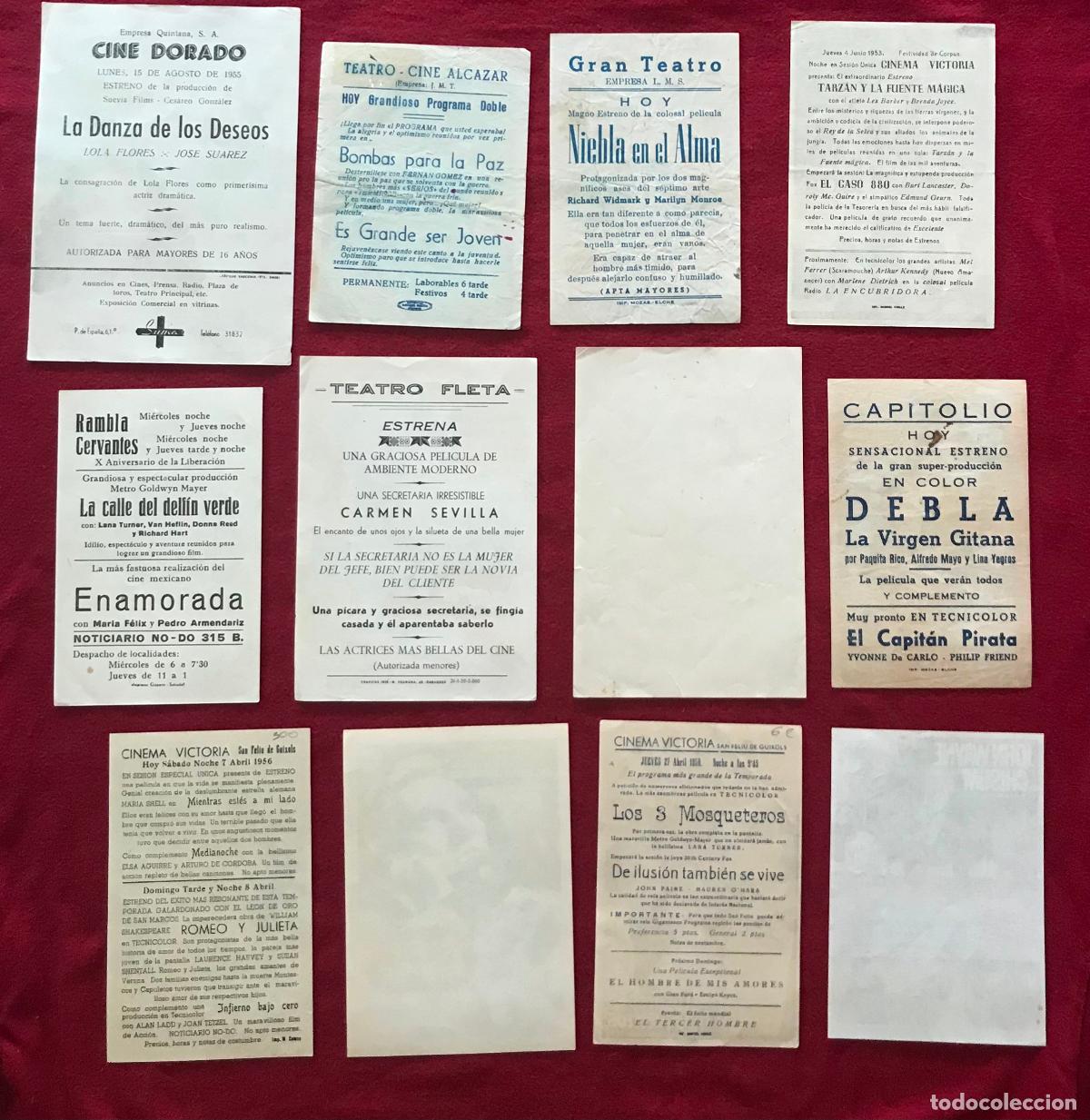 Coleccionismo de carteles: LOTE DE 20 PROGRAMAS DE CINE, A&Ntilde;OS 50 - Foto 4