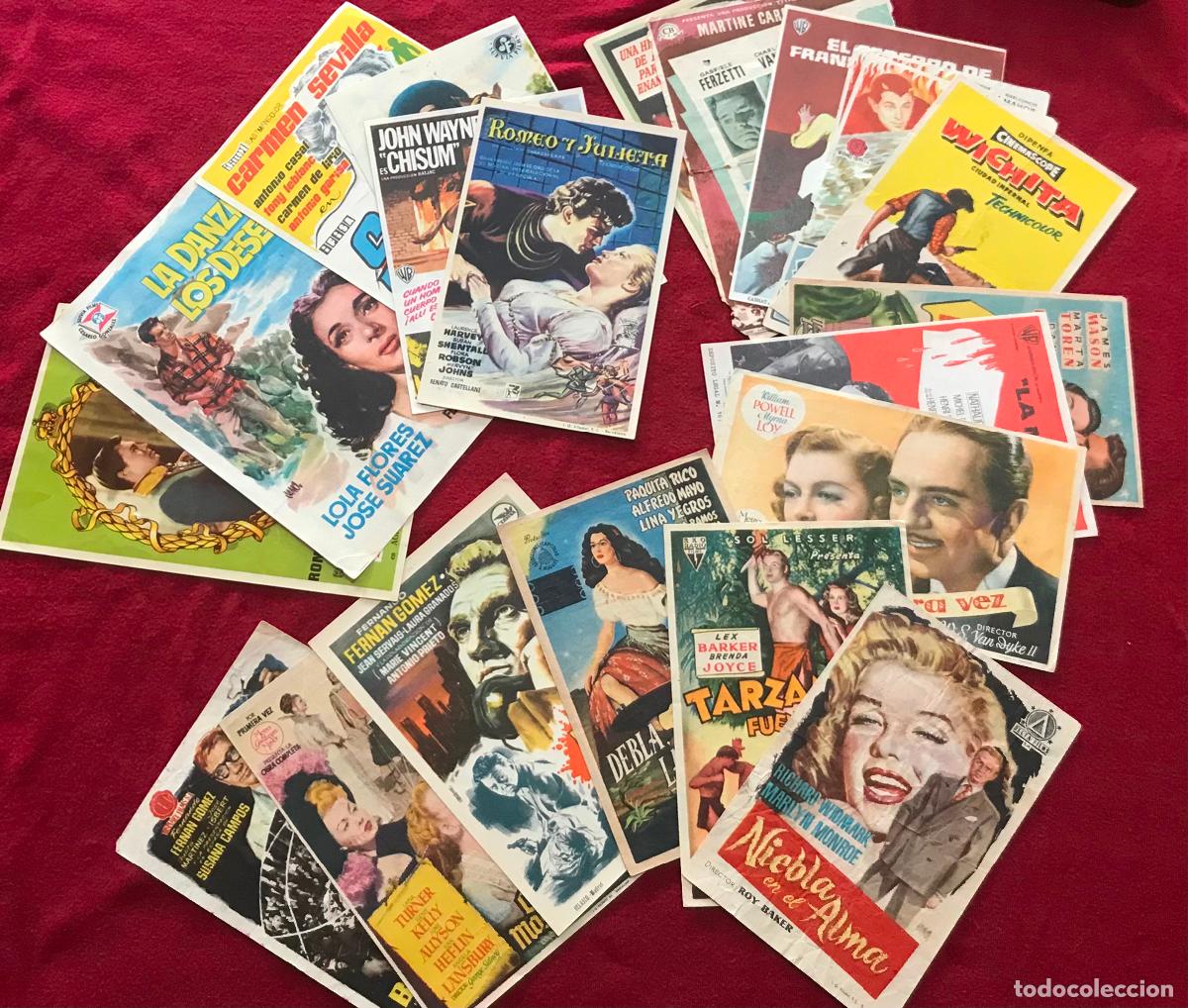 Coleccionismo de carteles: LOTE DE 20 PROGRAMAS DE CINE, A&Ntilde;OS 50 - Foto 1