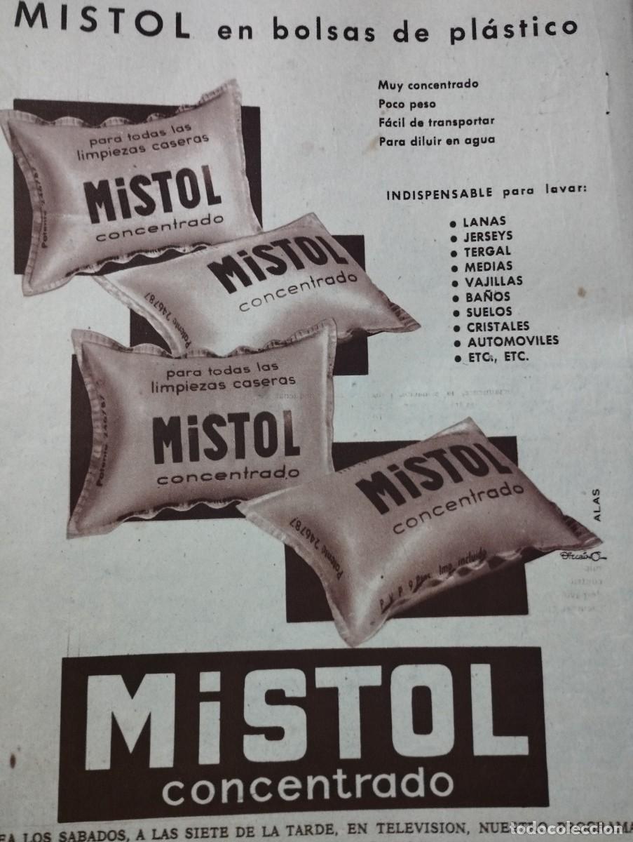 Coleccionismo de carteles: PUBLICIDAD DE MISTOL. - Foto 1