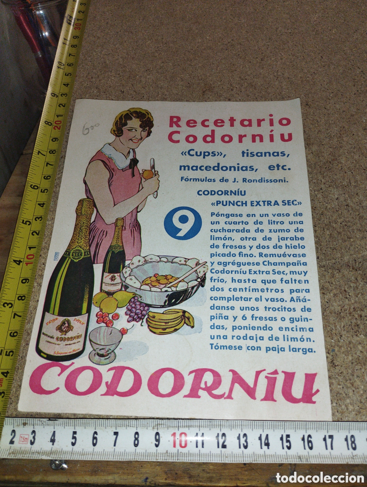 Coleccionismo de carteles: Recetario Codorniu Champa&ntilde;a Codorniu - Foto 1