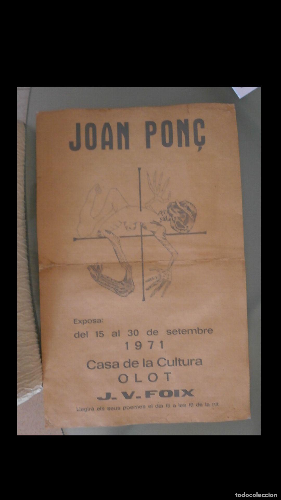 Coleccionismo de carteles: Cartel Joan Pon&ccedil;. Exposa - Foto 1