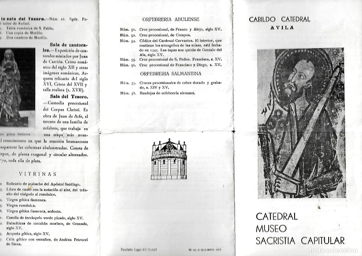 Coleccionismo de carteles: M3- TRIPTICO DEL CABILDO DE LA CATEDRAL DE AVILA - Foto 1