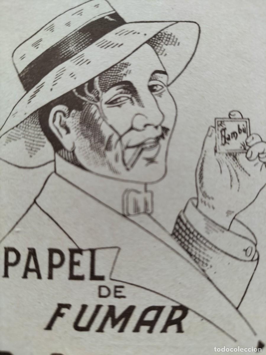 Coleccionismo de carteles: PAPEL DE FUMAR BAMBU HOJA A&Ntilde;O 1934 - Foto 2