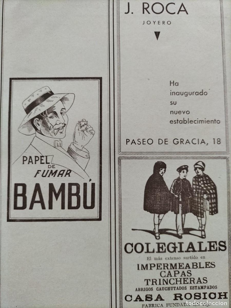 Coleccionismo de carteles: PAPEL DE FUMAR BAMBU HOJA A&Ntilde;O 1934 - Foto 3