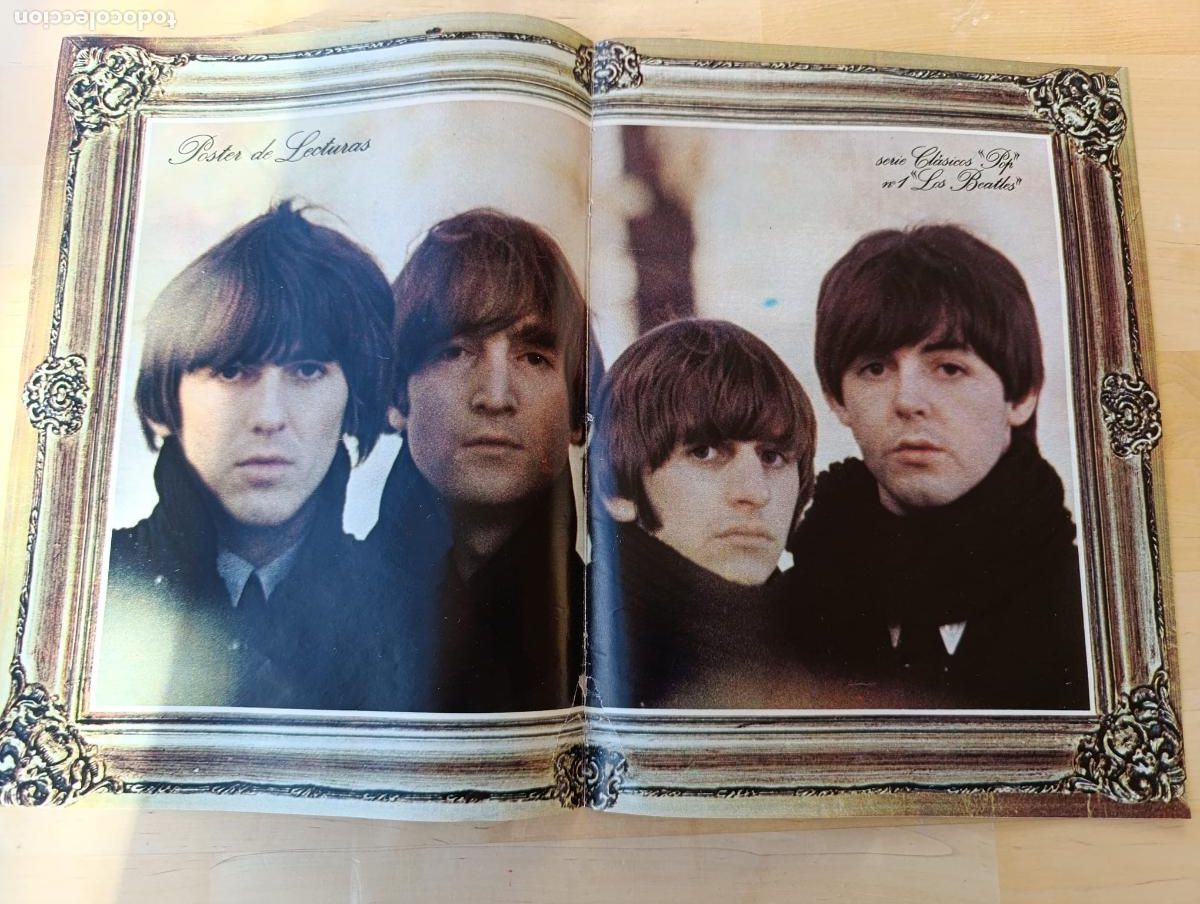 Coleccionismo de carteles: Antiguo poster revista lecturas.THE BEATLES.