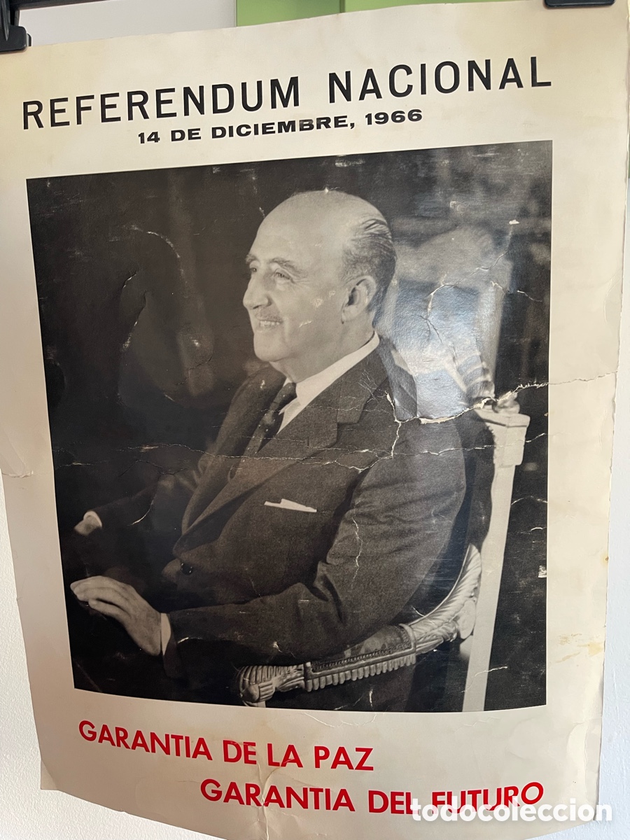 Coleccionismo de carteles: P&ograve;ster Franco Referedum 1966 - Foto 3