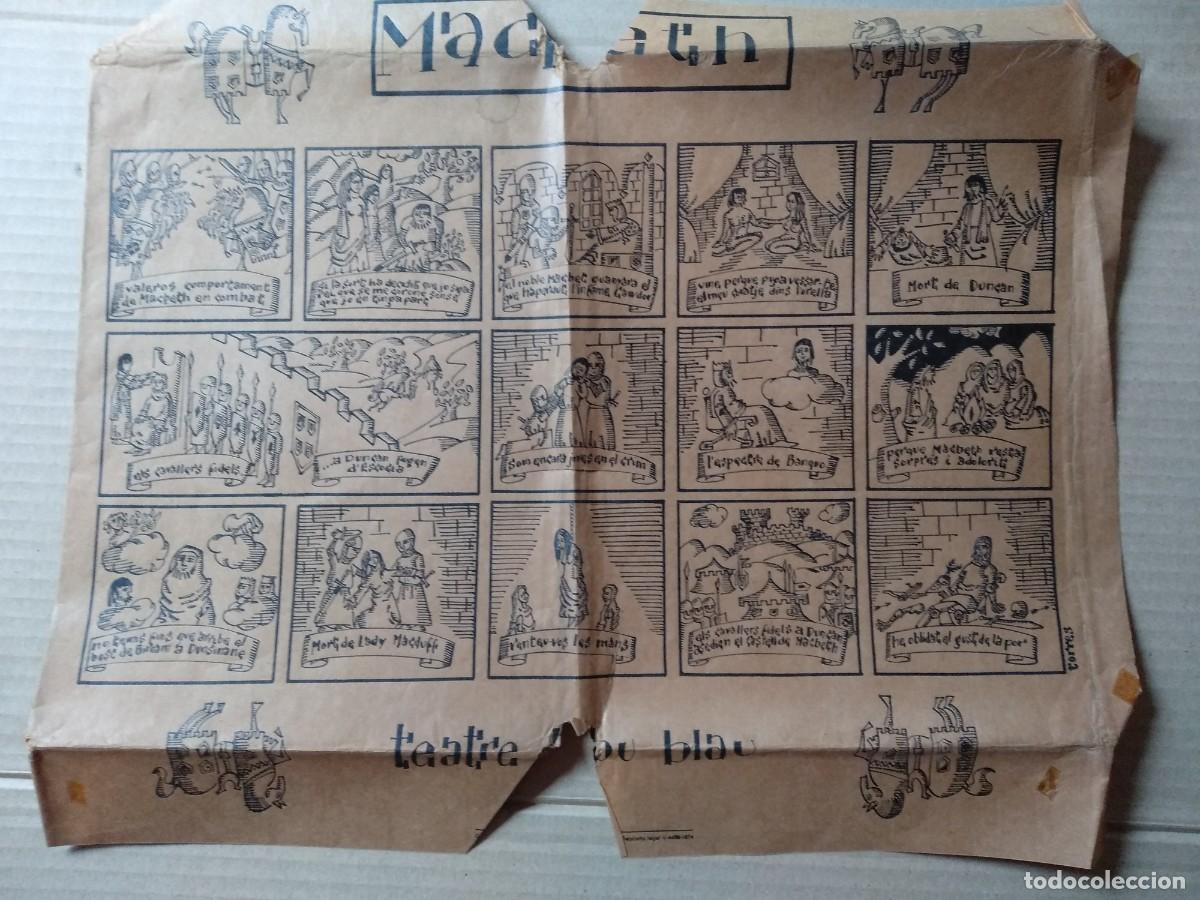 Poster collecting: cartel MAcBETH teatre blau 1974 est&aacute; incompleto oferta solo hoy