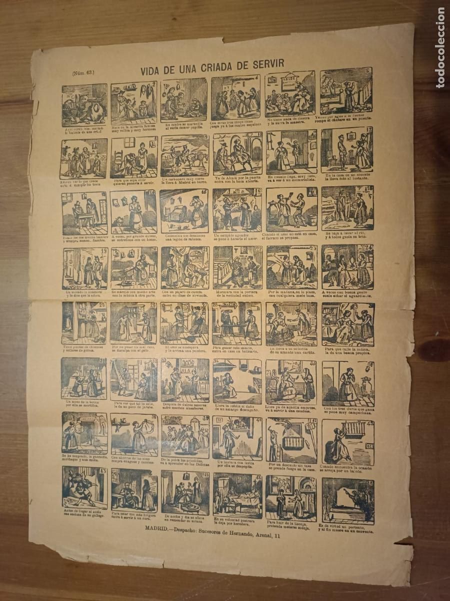 Coleccionismo de carteles: AUCA VIDA DE UNA CRIADA DE SERVIR 32x44 - Foto 1
