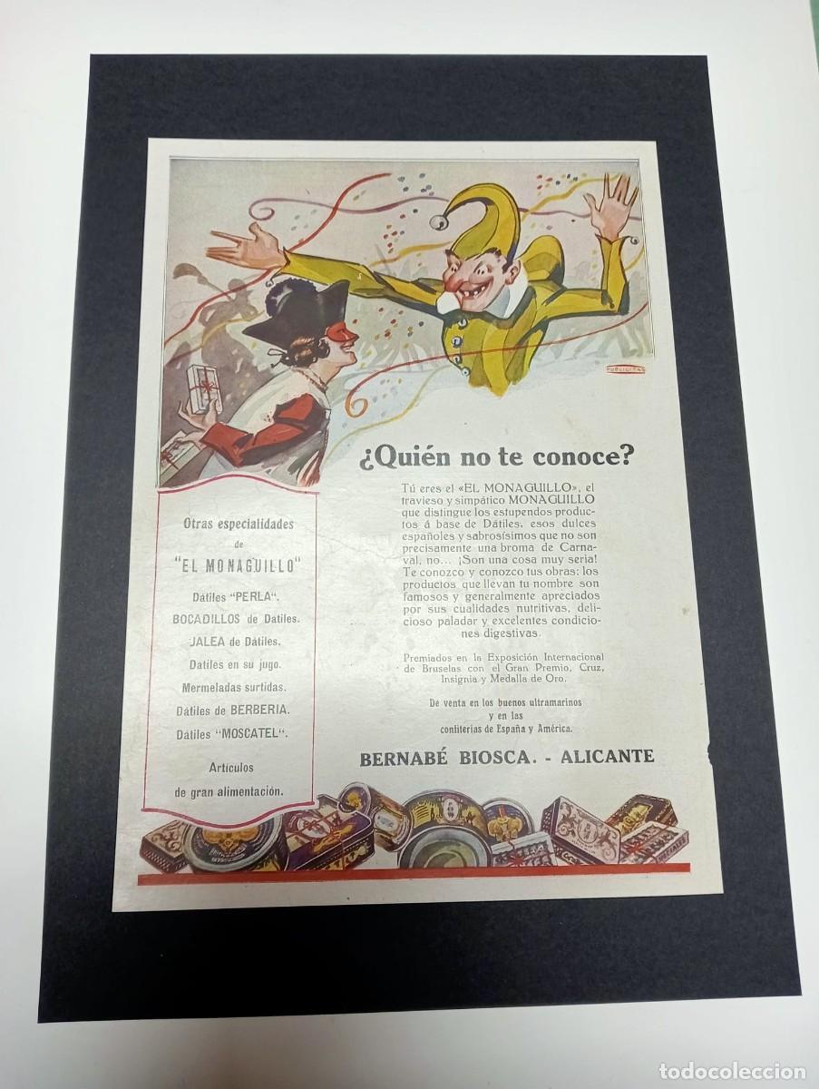 Poster collecting: ALICANTE - &rdquo;EL MONAGUILLO&rdquo; - BERNAB&Eacute; BIOSCA - PUBLICIDAD ORIGINAL 1929 / LA ESFERA - 20x28 cm.