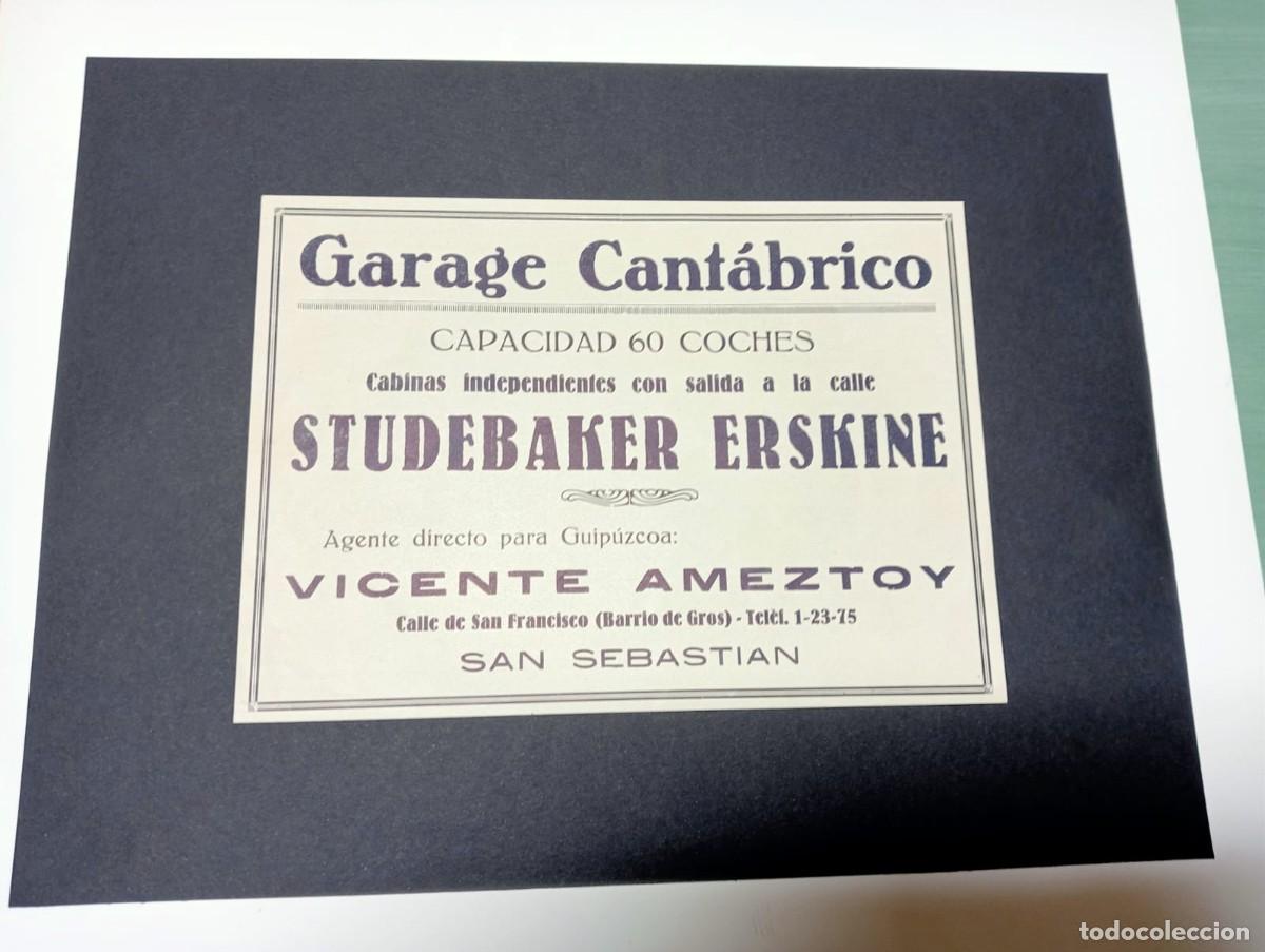 Sammeln von Plakaten: SAN SEBASTIAN - GARAGE CANT&Aacute;BRICO - PUBLICIDAD ORIGINAL 1928 / VIDA VASCA - 13x19 cm.