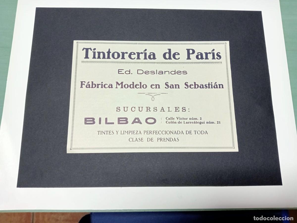 Sammeln von Plakaten: SAN SEBASTIAN - TINTORER&Iacute;A DE PAR&Iacute;S - PUBLICIDAD ORIGINAL 1928 / VIDA VASCA - 14x19 cm.