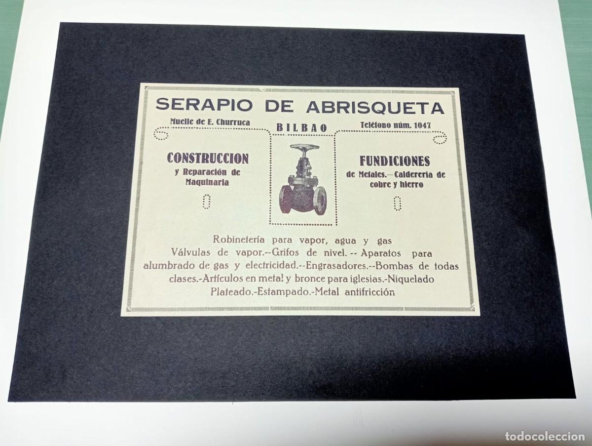 Sammeln von Plakaten: BILBAO - SERAPIO DE ABRISQUETA - PUBLICIDAD ORIGINAL 1928 / VIDA VASCA - 13x19 cm.