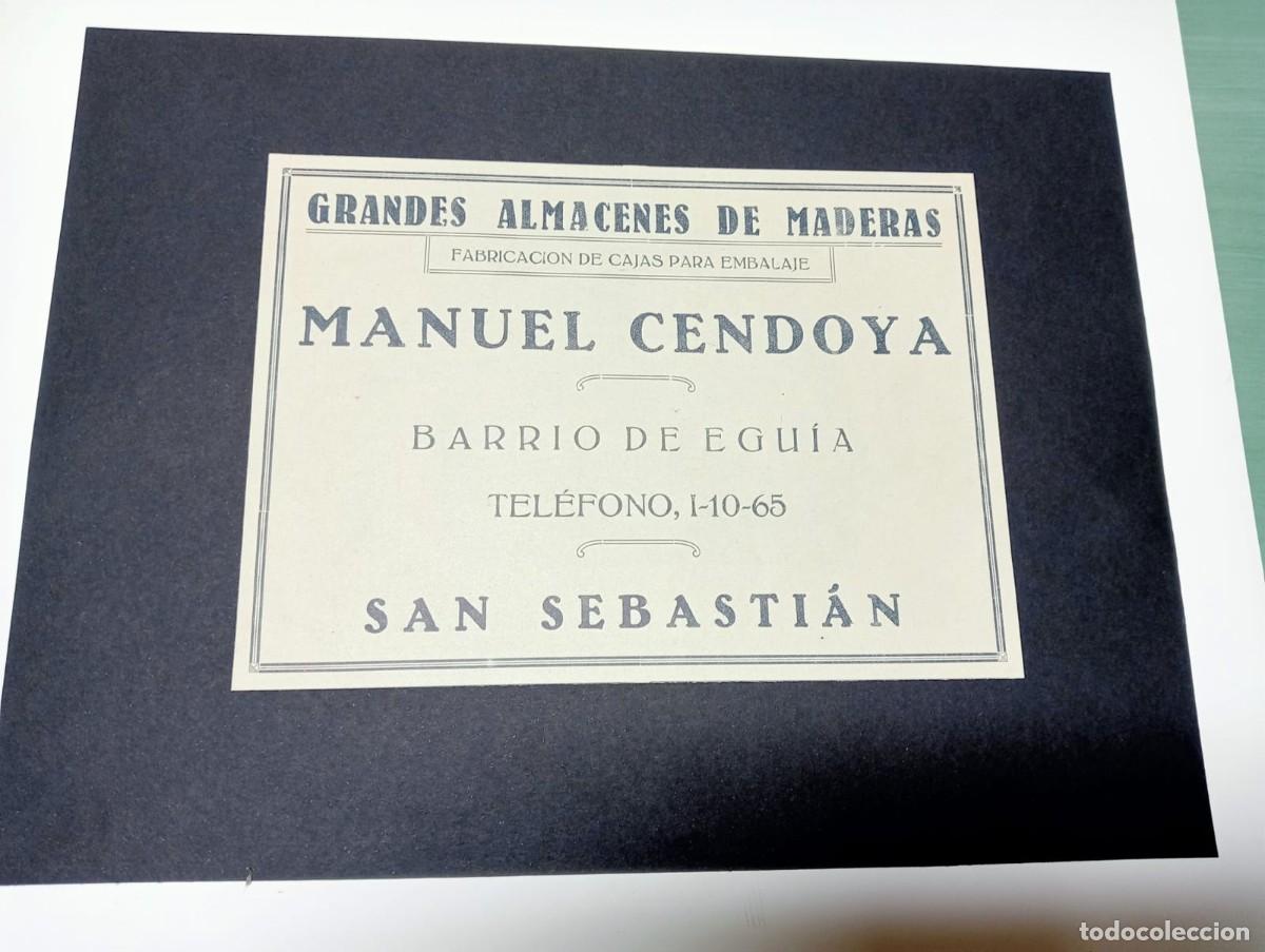 Sammeln von Plakaten: SAN SEBASTIAN - MANUEL CENDOYA - PUBLICIDAD ORIGINAL 1928 / VIDA VASCA - 13x19 cm.