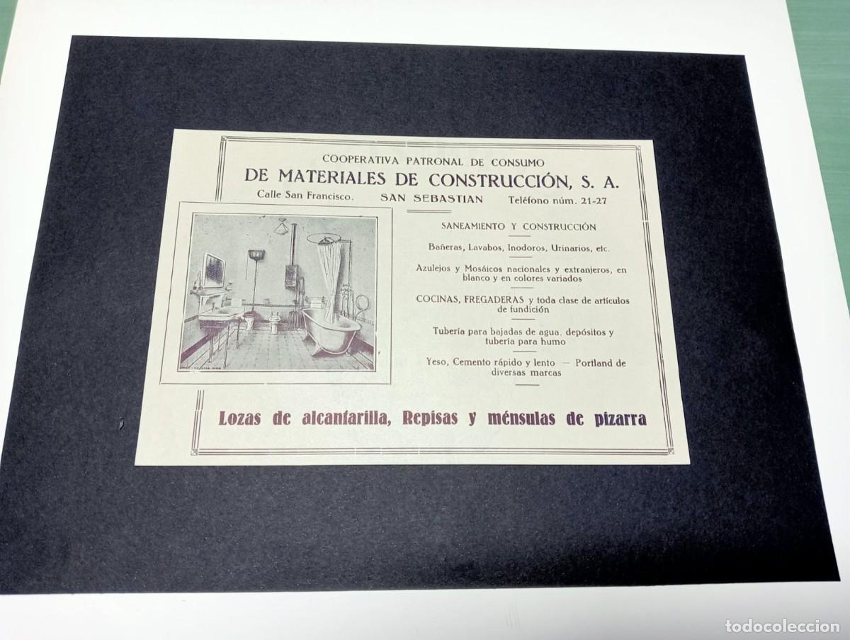 Sammeln von Plakaten: SAN SEBASTIAN - COOPERATIVA DE CONSUMO - PUBLICIDAD ORIGINAL 1928 / VIDA VASCA - 13x19 cm.