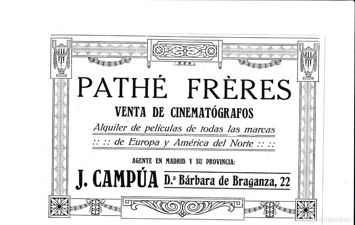 Sammeln von Plakaten: PATH&Eacute; FR&Eacute;RES - CINEMAT&Oacute;GRAFOS - PUBLICIDAD ORIGINAL 1914 / LA ESFERA - 16x23 cm.