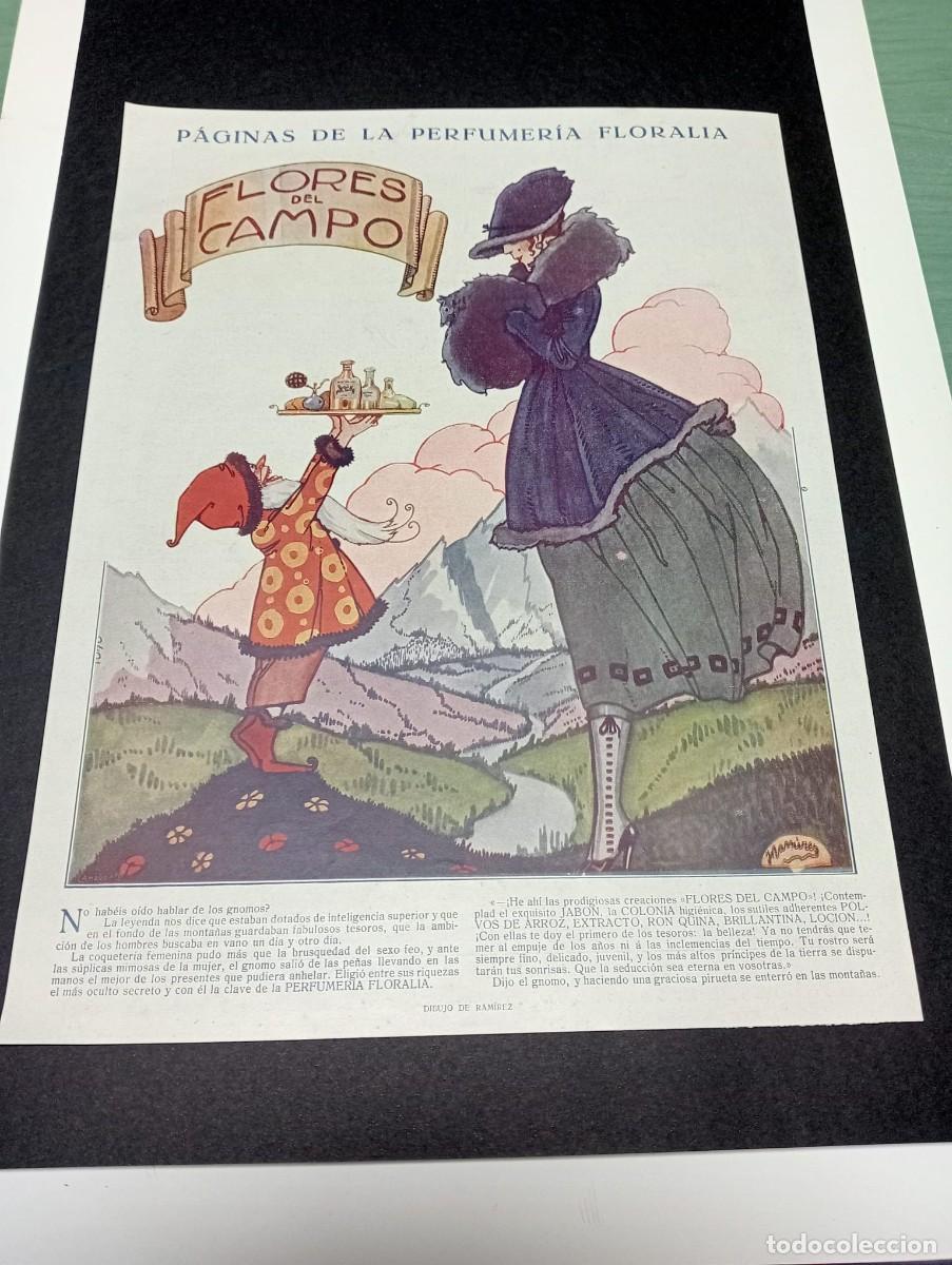 Sammeln von Plakaten: PERFUMERIA FLORALIA - FLORES DEL CAMPO - PUBLICIDAD ORIGINAL 1917 / LA ESFERA - 24x33 cm.