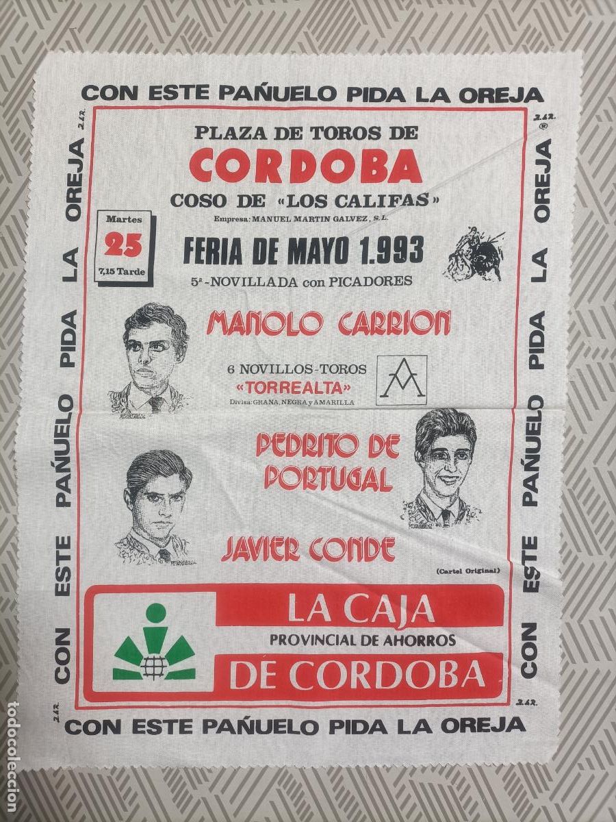 Poster collecting: Pa&ntilde;oleta cartel plaza de toros de Cordoba 1993