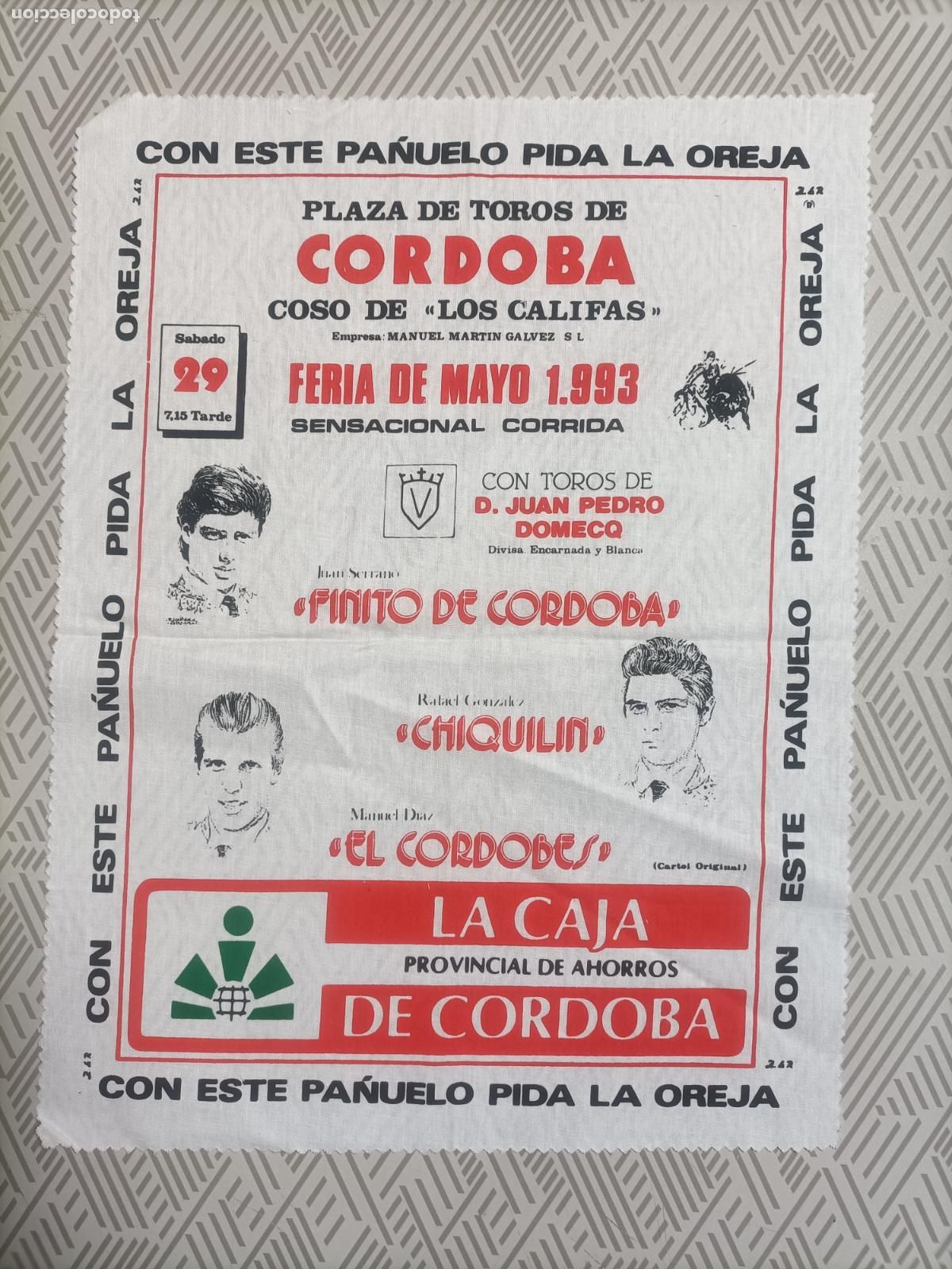 Collectionnisme d'affiches: Pa&ntilde;oleta cartel plaza de toros de Cordoba 1993