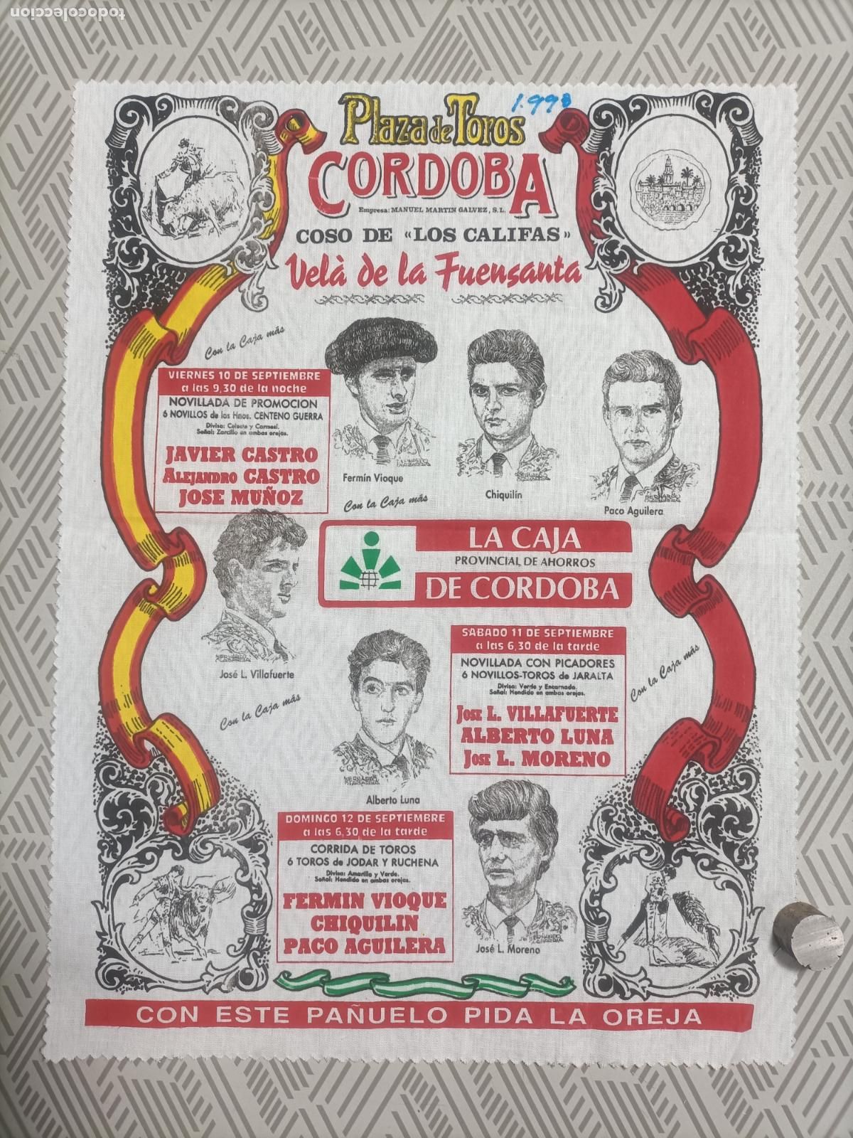 Collectionnisme d'affiches: Pa&ntilde;oleta cartel plaza de toros de Cordoba 1993