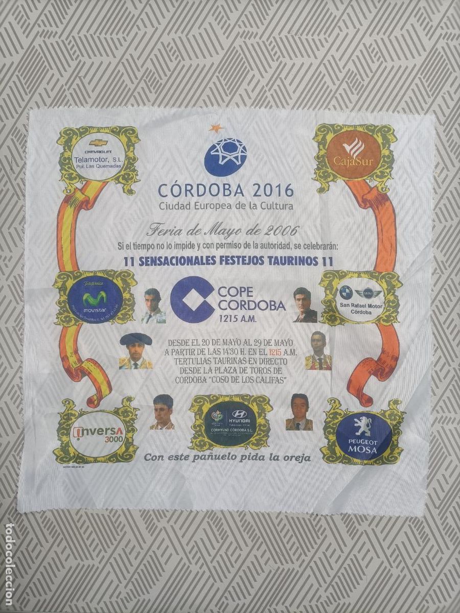 Collectionnisme d'affiches: Pa&ntilde;oleta cartel plaza de toros de Cordoba 2016
