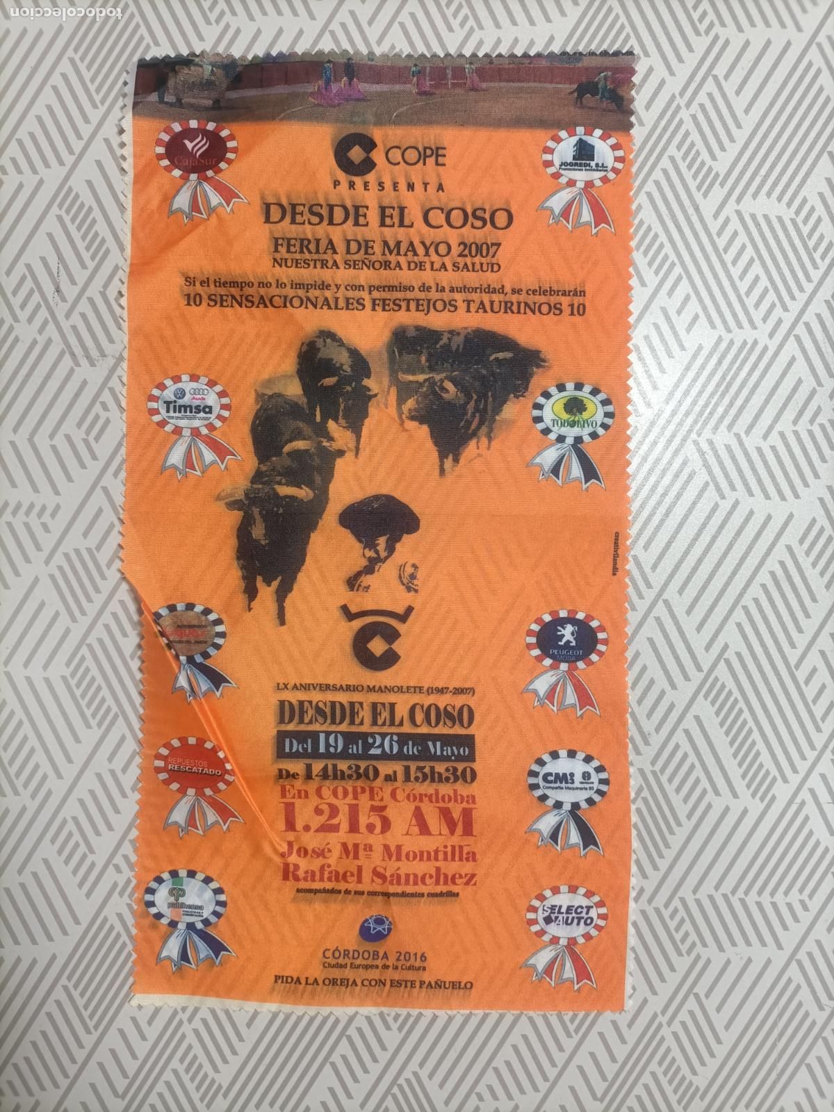 Collectionnisme d'affiches: Pa&ntilde;oleta cartel plaza de toros de Cordoba 2007