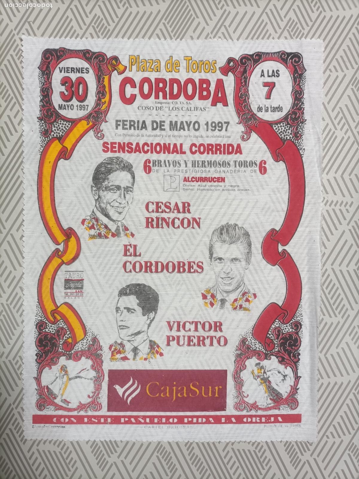 Sammeln von Plakaten: Pa&ntilde;oleta cartel plaza de toros de Cordoba 2007